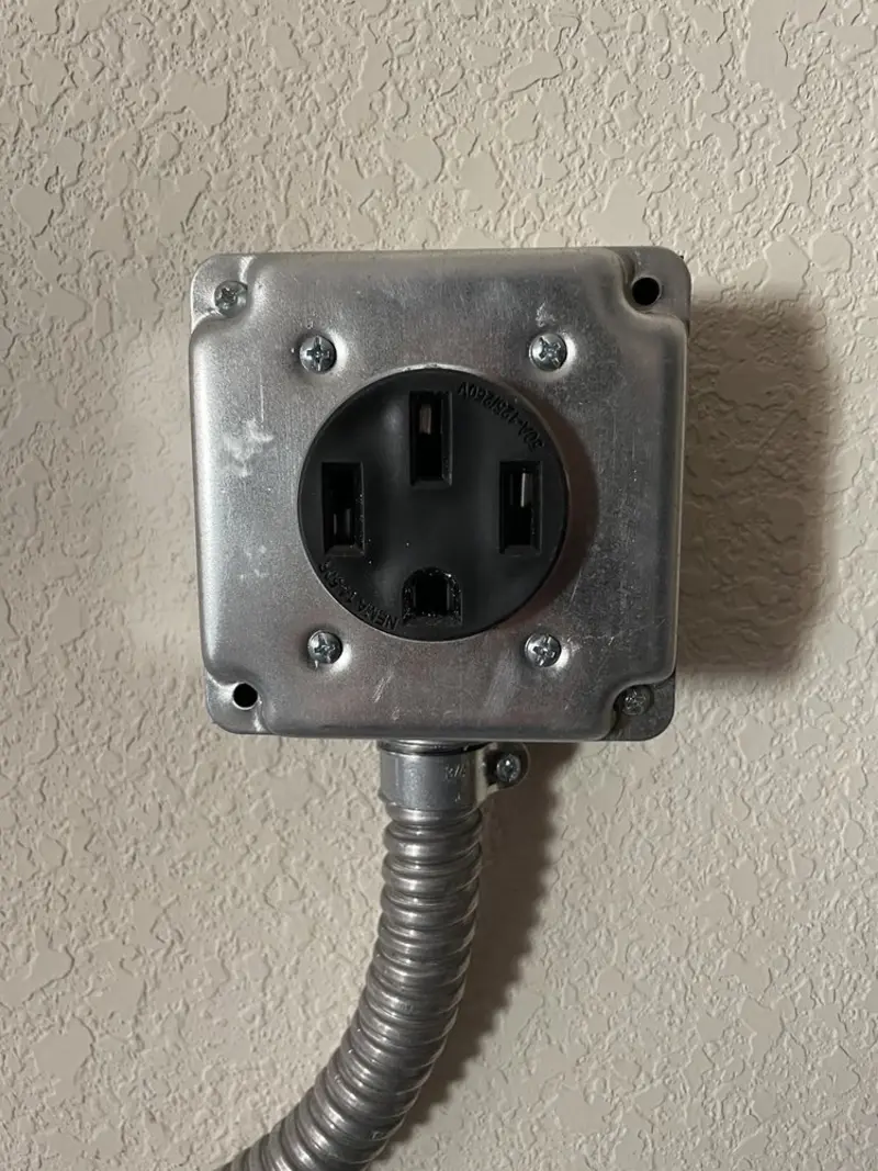 NEMA 14-50 outlet installed for Electrical Panel Upgrade in Gas City